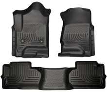 Load image into Gallery viewer, Husky Liners15-   GM 2500HD Dbl Cab Floor Liners Black