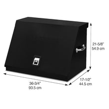 Load image into Gallery viewer, Montezuma Tool Box; TRIANGLE®; Portable; Single Lid; Powder Coated; Black; Steel; 36-3/4 Inch Length x 17-1/2 Inch Width x 21-5/8 Inch Height; Organize More Than 280 Tools