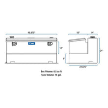 Load image into Gallery viewer, UWS 75 Gallon Transfer Tank Tool Box Combo TT-75-COMBO-BLK *IN-STORE ONLY*