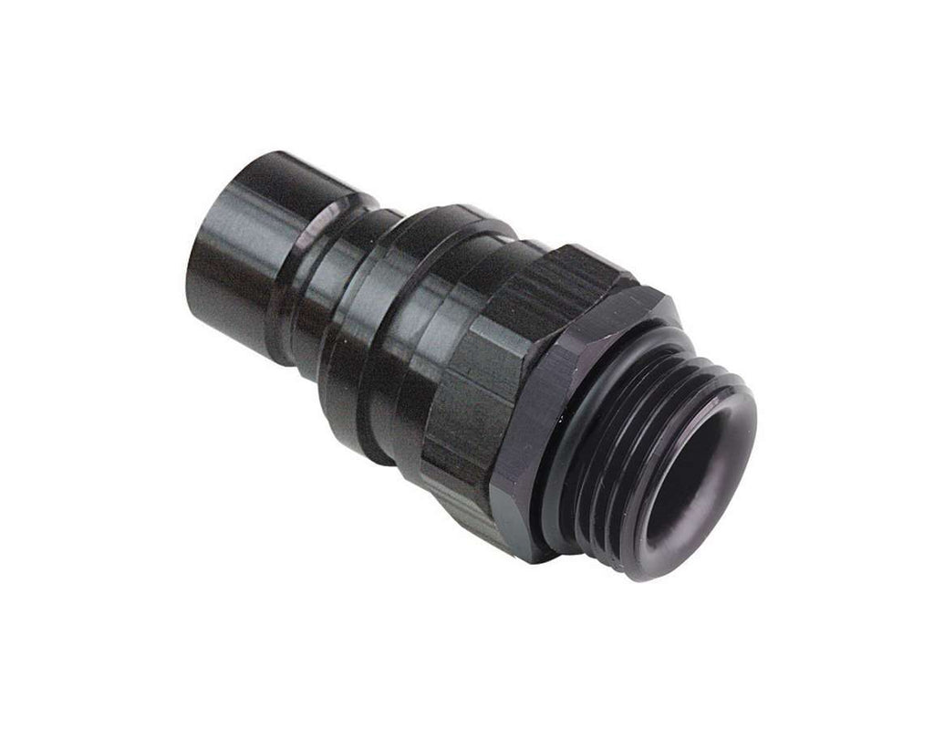 jiffytiteQ/R #6 Male O-Ring Boss Plug Valved Black