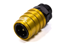 Load image into Gallery viewer, jiffytiteQ/R Male #8 ORB to #8 Socket Valved Gold/Black