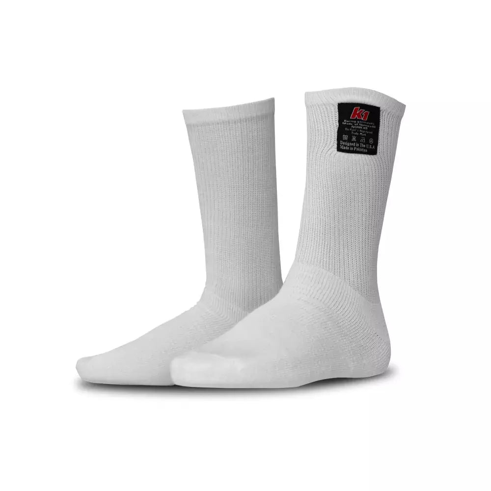 K1 RaceGearSocks Nomex K1 White Small/Medium