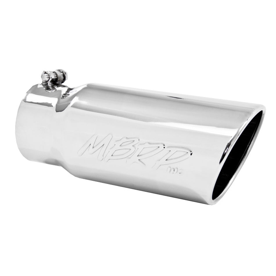 MBRP ExhaustTip 5in O.D. Angled Roll ed End  4in inlet