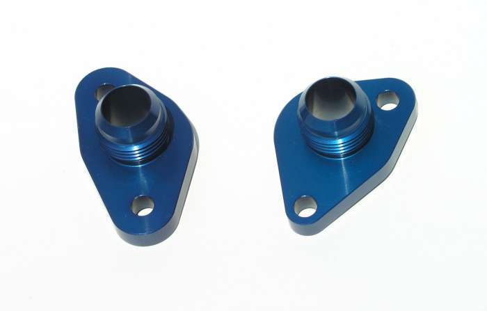 MeziereSBF #12 Water Pump Port Adapters - Blue (2pk)