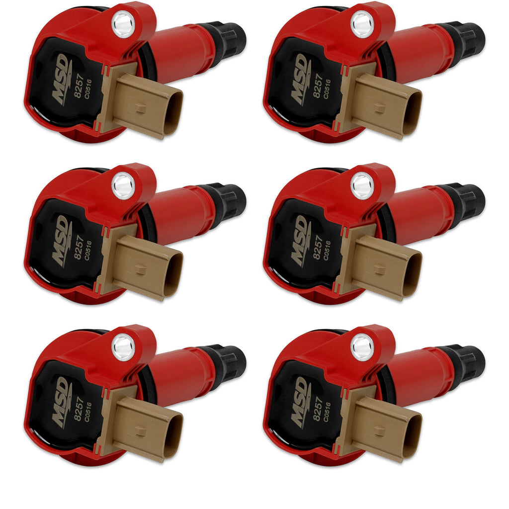 MSDCoils 6pk Ford Eco-Boost 3.5L V6 11-16  Red