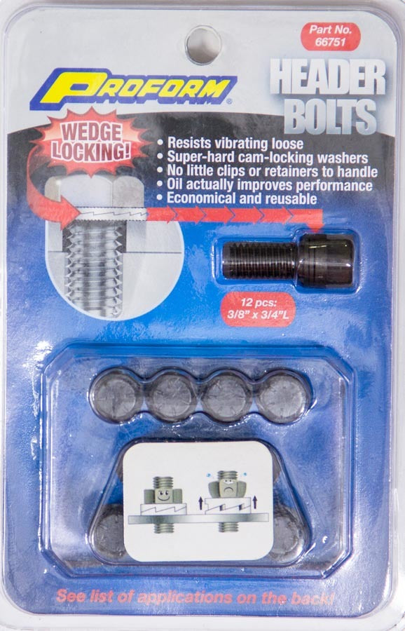 ProformWedge Locking Header Bolts - 3/8 x 3/4L (12)