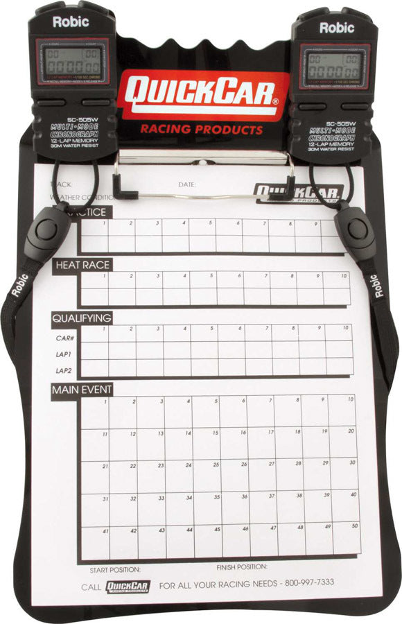 Quickcar RacingClipboard Timing System Black