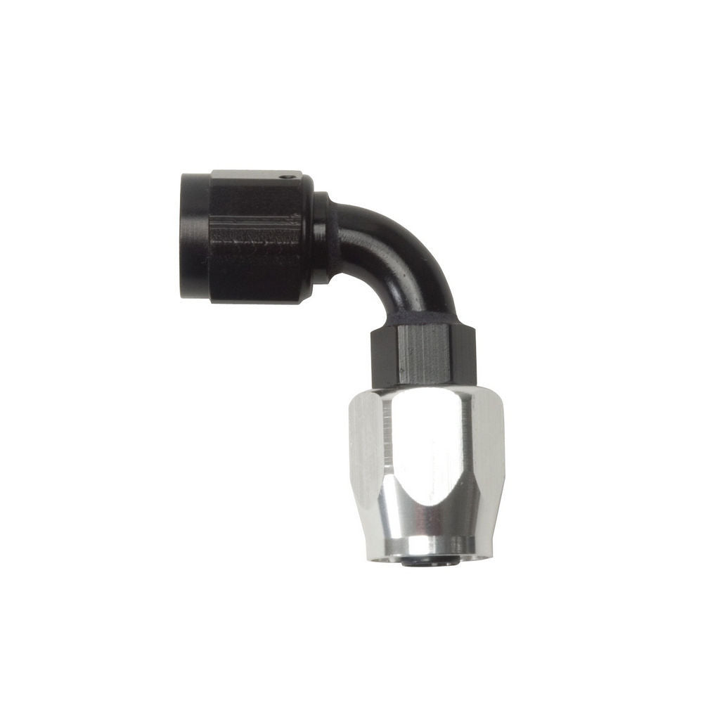 Russell#6 90 Deg Hose End Black/Silver