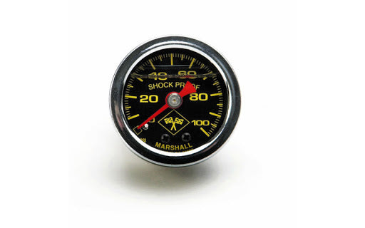 Russell0-100 PSI Fuel Pressure Gauge Blk Face/Chrm Case