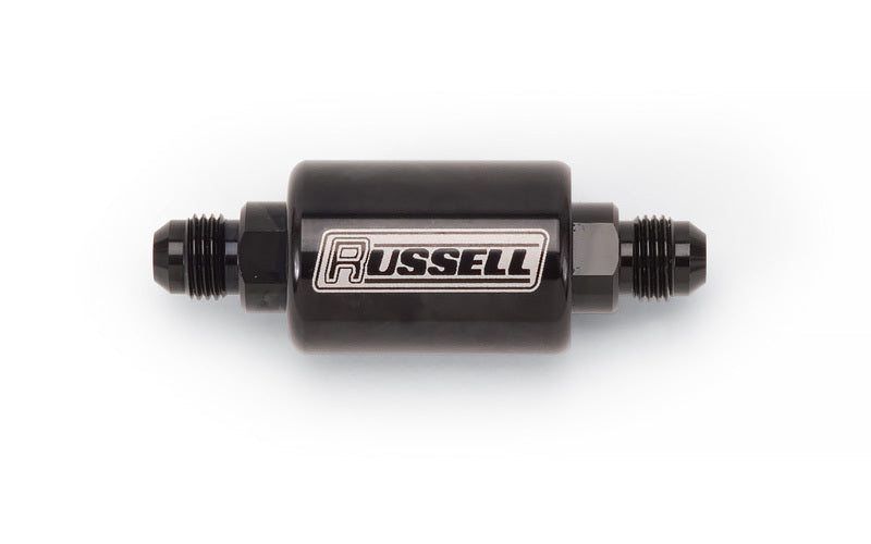 RussellCheck Valve 8an Male to 8an Male Black Anodize