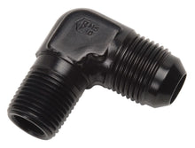 Load image into Gallery viewer, Russell#8 to 1/2npt 90 Degree Adapter Fitting Black