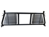 Round Tube Louver With Rear Cab Window Cut Out Powder Coated Black Steel