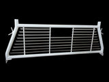 Round Tube Louver Without Rear Cab Window Cut Out Powder Coated White Steel