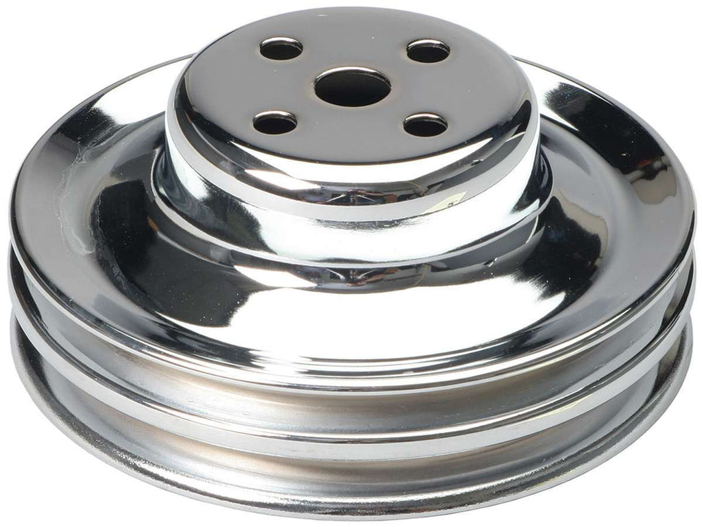 Trans-Dapt Performance65-66 Ford 289 Water Pump Pulley Chrome 2 Grv