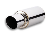 Load image into Gallery viewer, Vibrant PerformanceTPV TURBO Muffler w/ 4in Round Angle Cut Tip