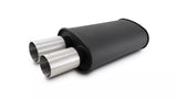 Vibrant PerformanceStreetpower Flat Black Oval Muffler 2.5in Inlet