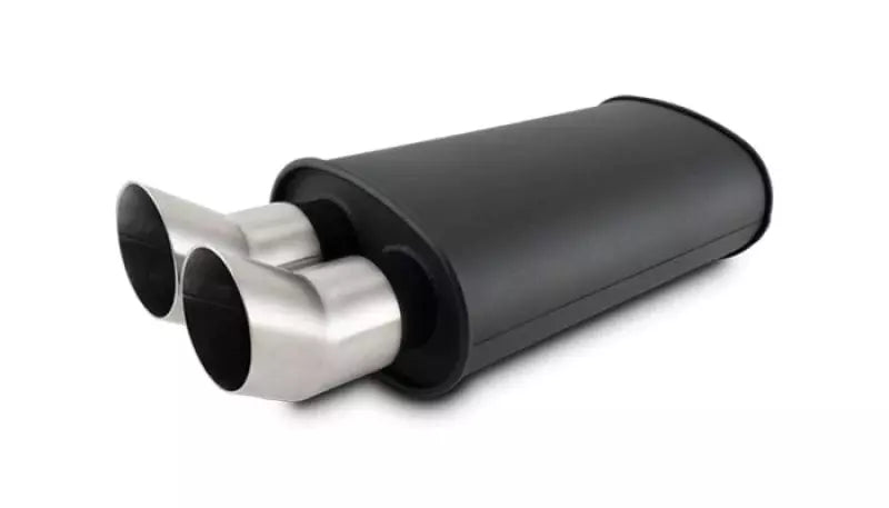 Vibrant PerformanceStreetpower Flat Black Oval Muffler 2.5in Inlet