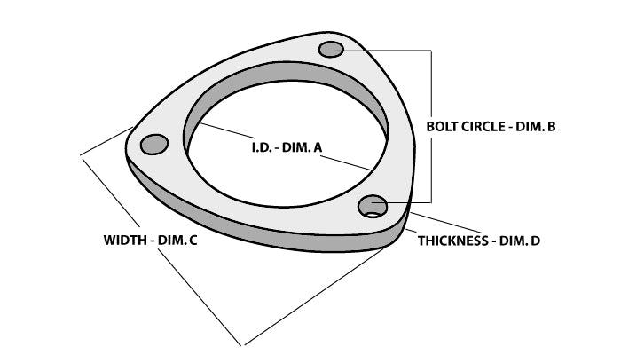 Vibrant Performance3-Bolt Stainless Steel Flanges 2.5In I.D.