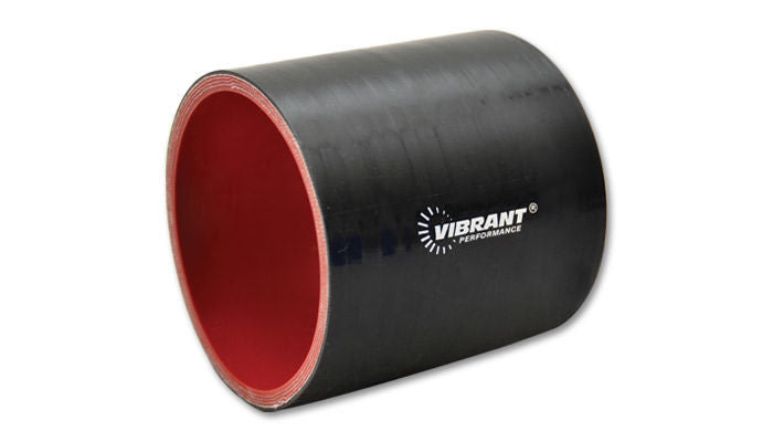 Vibrant Performance2in ID x 3in Long Silicn Straight Hose Black