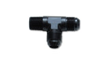 Male Flare Tee with Pipe On Run Adapter Fitting; Size: -4AN x 1/8