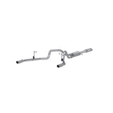 3in. Cat-Back. 2.5in. Dual Split Rear Exit. T409 Stainless Steel.