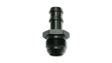 Male AN to Hose Barb Straight Adapter Fitting; Size: -6AN Hose Size: 3/8